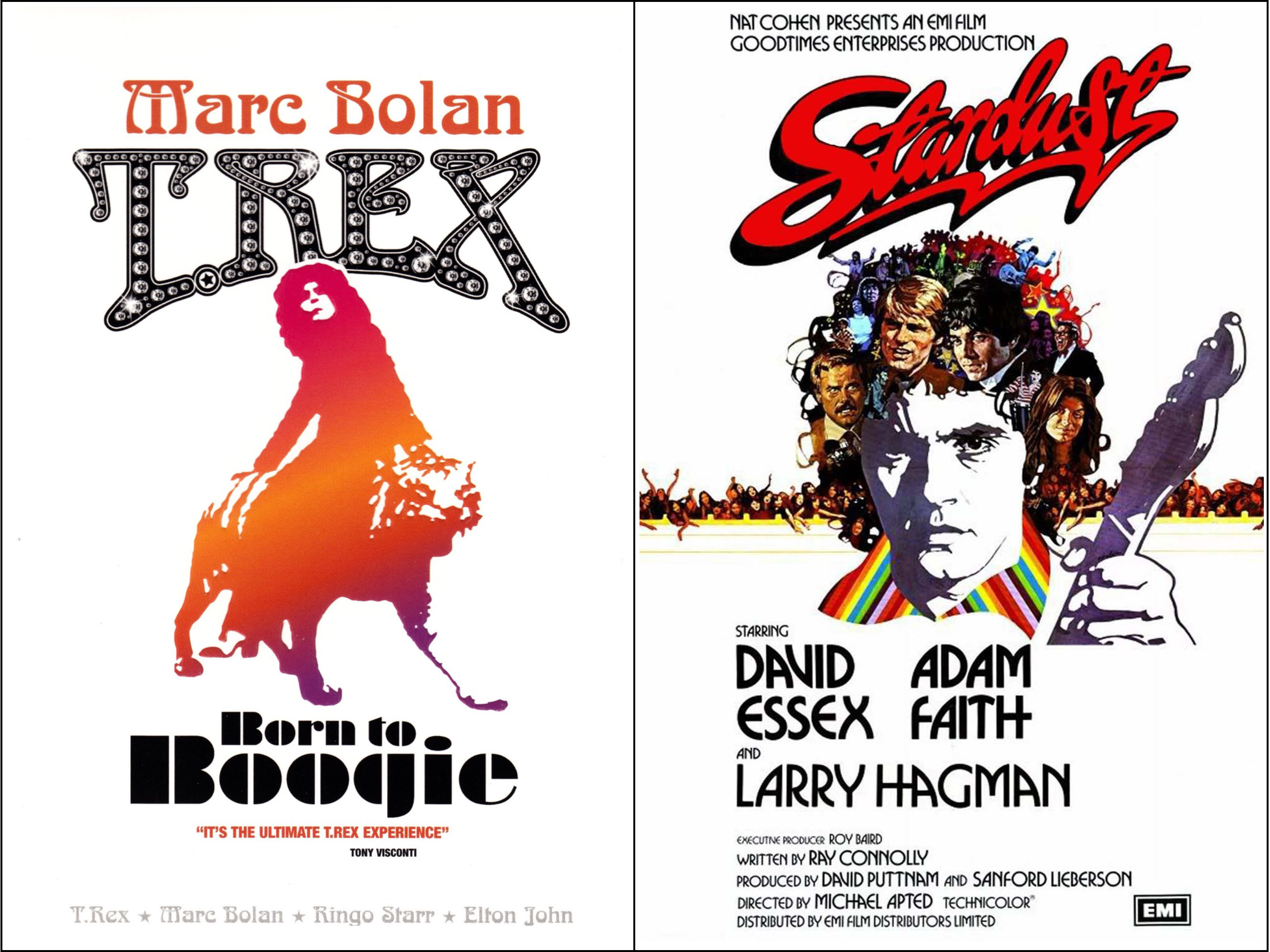 Born to Boogie + Stardust quad poster